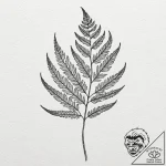 A fern frond unfurling, tattoo line art, clea… – tattoo sketch (№1751703295_0, 05.07.2025 08:14) — tattoovalue.net