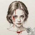 A watercolor sketch of carrie white at the pr… – tattoo sketch (№1751703807_0, 05.07.2025 08:23) — tattoovalue.net