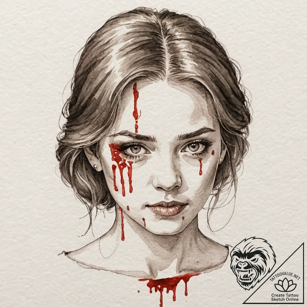 A watercolor sketch of carrie white at the pr... - tattoo sketch (№1751703807_0, 05.07.2025 08:23) — tattoovalue.net