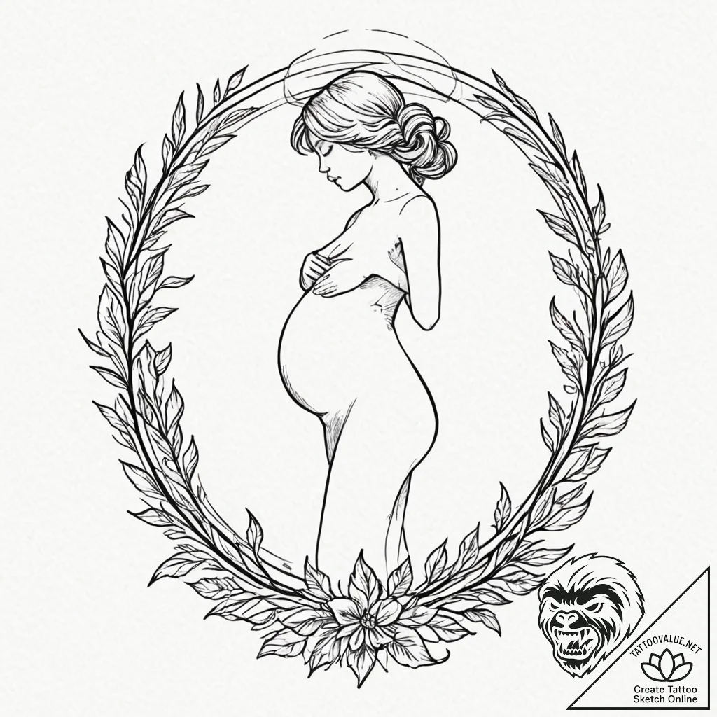 144. (children of men) a powerful linework ta... - tattoo sketch (№1751704235_0, 05.07.2025 08:30) — tattoovalue.net