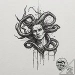 Prometheus bound, concept art for tattoo, min… – tattoo sketch (№1751704322_0, 05.07.2025 08:32) — tattoovalue.net
