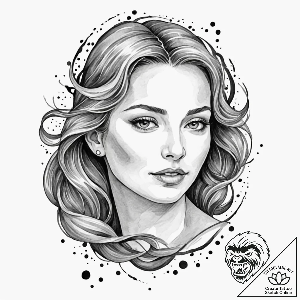 Icon of god mothers, ink illustration for tat... - tattoo sketch (№1751706489_0, 05.07.2025 09:08) — tattoovalue.net