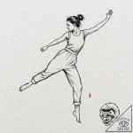 A minimalist tattoo of a single, red jumpsuit… – tattoo sketch (№1751706917_0, 05.07.2025 09:15) — tattoovalue.net