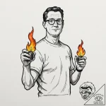 A neo-traditional tattoo of hank hill from ki… – tattoo sketch (№1751707722_0, 05.07.2025 09:28) — tattoovalue.net