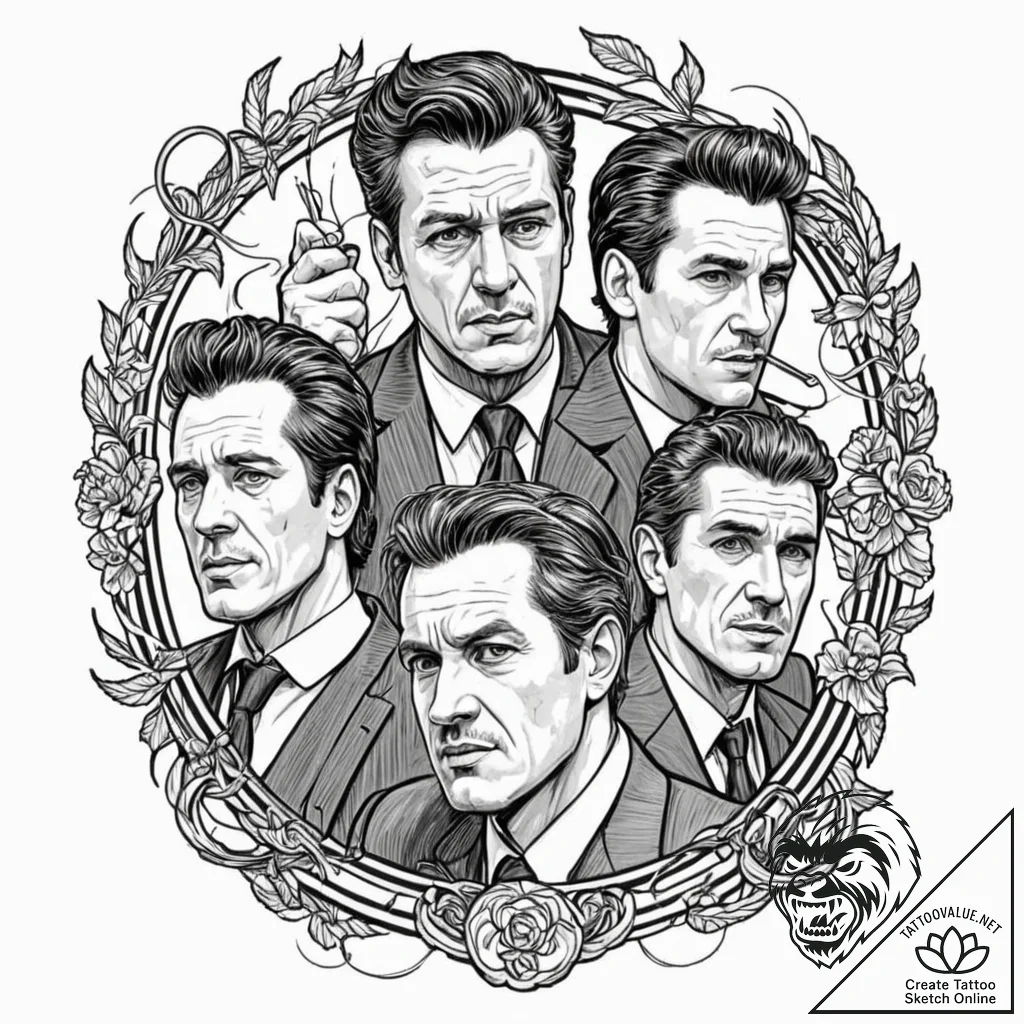 A sketch of the "ear" scene from reservoir do... - tattoo sketch (№1751707805_0, 05.07.2025 09:30) — tattoovalue.net