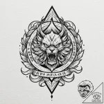 A japanese family crest (mon), tattoo sketch… – tattoo sketch (№1751708230_0, 05.07.2025 09:37) — tattoovalue.net