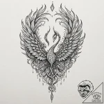A neo-traditional tattoo of a phoenix (fawkes… – tattoo sketch (№1751709794_0, 05.07.2025 10:03) — tattoovalue.net