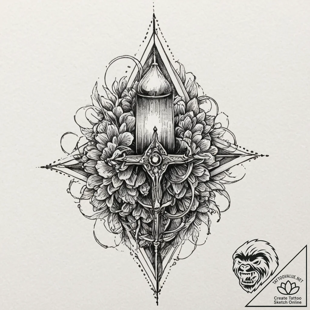 рѕр°сѓрєр°, с‚рµс…рѕрѕр»рѕрірёрё рё рєрёр±рµс... - tattoo sketch (№1751709878_0, 05.07.2025 10:04) — tattoovalue.net