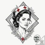 A sketch of nurse ratched from one flew over… – tattoo sketch (№1751710059_0, 05.07.2025 10:07) — tattoovalue.net