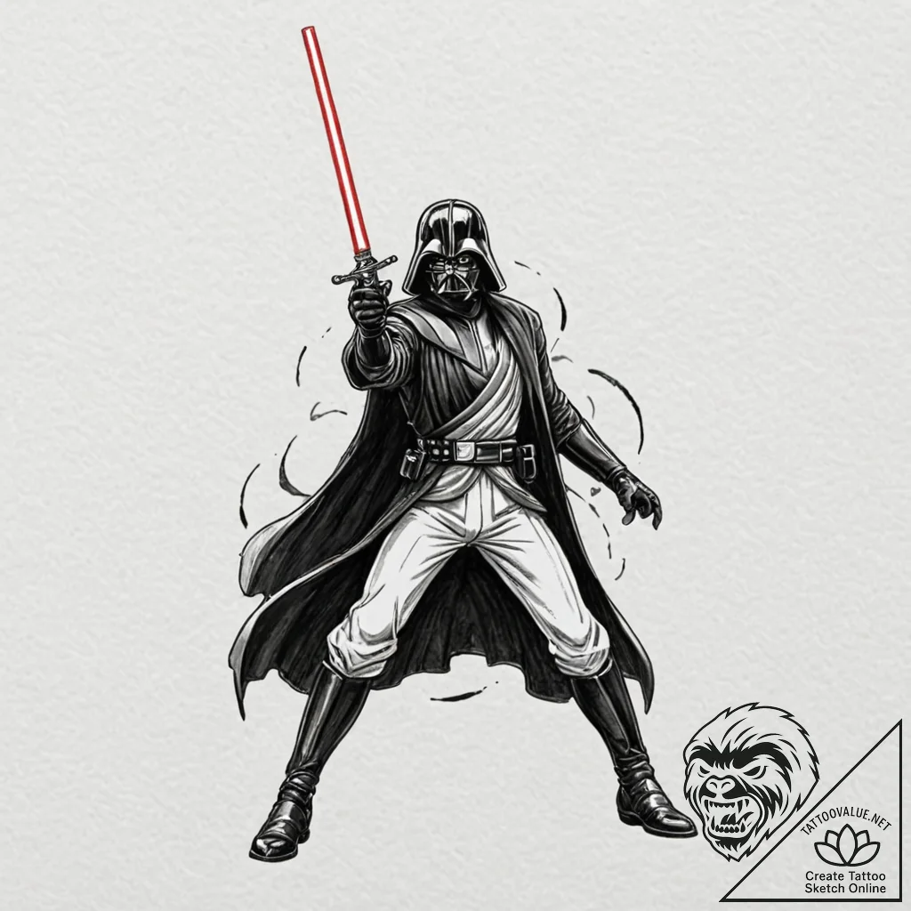A tattoo flash sheet of lightsabers: luke's,... - tattoo sketch (№1751710739_0, 05.07.2025 10:18) — tattoovalue.net