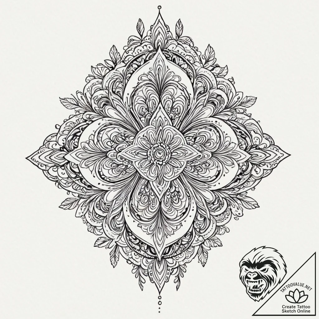 Card suits, tattoo drawing outline, unique de... - tattoo sketch (№1751710823_0, 05.07.2025 10:20) — tattoovalue.net