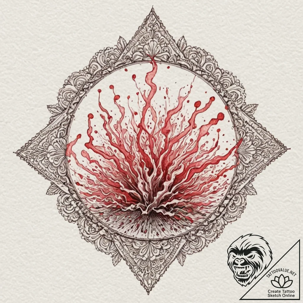 A watercolor sketch of the royal mint of spai... - tattoo sketch (№1751710911_0, 05.07.2025 10:21) — tattoovalue.net