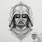 Neo-traditional tattoo design of darth vader’… – tattoo sketch (№1751711340_0, 05.07.2025 10:29) — tattoovalue.net