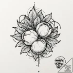 A single cotton plant boll, tattoo drawing ou… – tattoo sketch (№1751712272_0, 05.07.2025 10:44) — tattoovalue.net