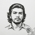 Che guevara, tattoo sketch design, minimalist… – tattoo sketch (№1751712789_0, 05.07.2025 10:53) — tattoovalue.net