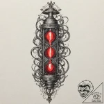 Nixie tube, ink illustration for tattoo, uniq… – tattoo sketch (№1751713133_0, 05.07.2025 10:58) — tattoovalue.net