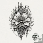A linework tattoo of the elder wand, detailed… – tattoo sketch (№1751713561_0, 05.07.2025 11:06) — tattoovalue.net