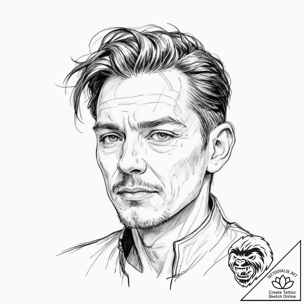 134. a trash polka sketch of zorg, with his d... - tattoo sketch (№1751713734_0, 05.07.2025 11:08) — tattoovalue.net