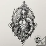 Spartan warrior (is there, but can be in a ph… – tattoo sketch (№1751715523_0, 05.07.2025 11:38) — tattoovalue.net