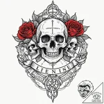 Amulet symbol, tattoo line art, soft whip sha… – tattoo sketch (№1751717047_0, 05.07.2025 12:04) — tattoovalue.net