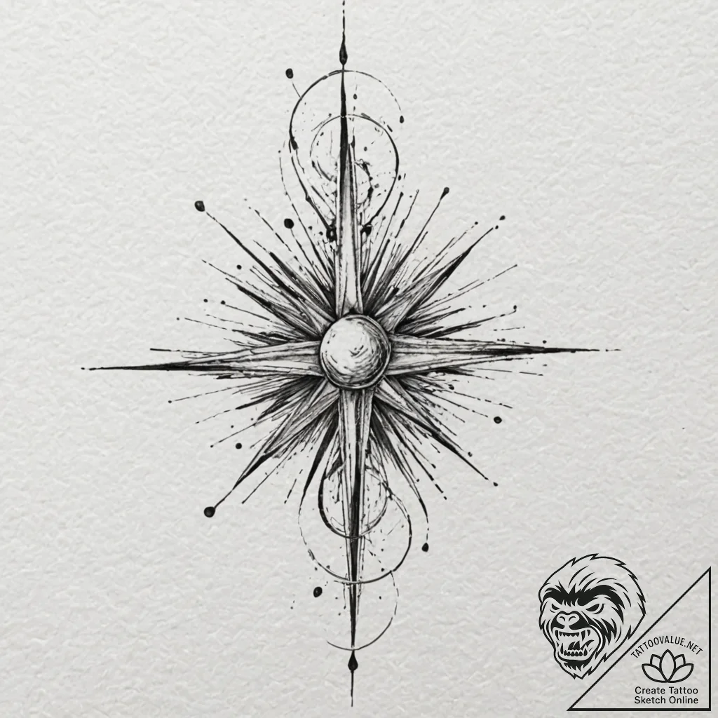 A watercolor design of the protomolecule, bea... - tattoo sketch (№1751717279_0, 05.07.2025 12:07) — tattoovalue.net