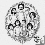 A watercolor tattoo of the main characters fr… – tattoo sketch (№1751717663_0, 05.07.2025 12:14) — tattoovalue.net