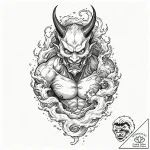 A sketch of omni-man from invincible, powerfu… – tattoo sketch (№1751717740_0, 05.07.2025 12:15) — tattoovalue.net