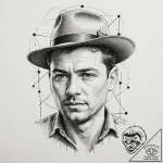 A trash polka portrait of joe miller from the… – tattoo sketch (№1751718821_0, 05.07.2025 12:33) — tattoovalue.net
