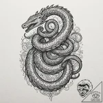 Jг¶rmungandr (world serpent), tattoo drawing… – tattoo sketch (№1751720540_0, 05.07.2025 13:02) — tattoovalue.net