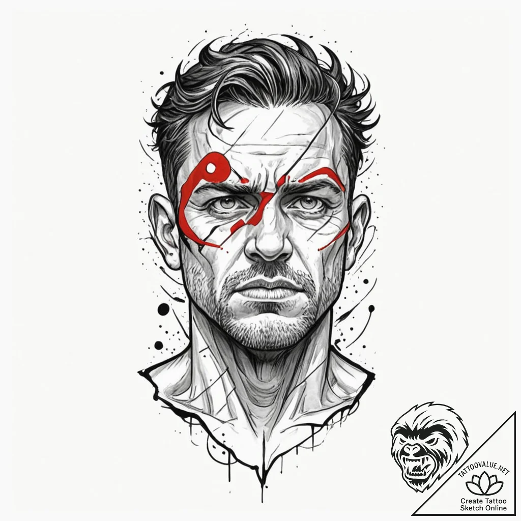 A graphic novel panel of the cyclops from the... - tattoo sketch (№1751721660_0, 05.07.2025 13:21) — tattoovalue.net