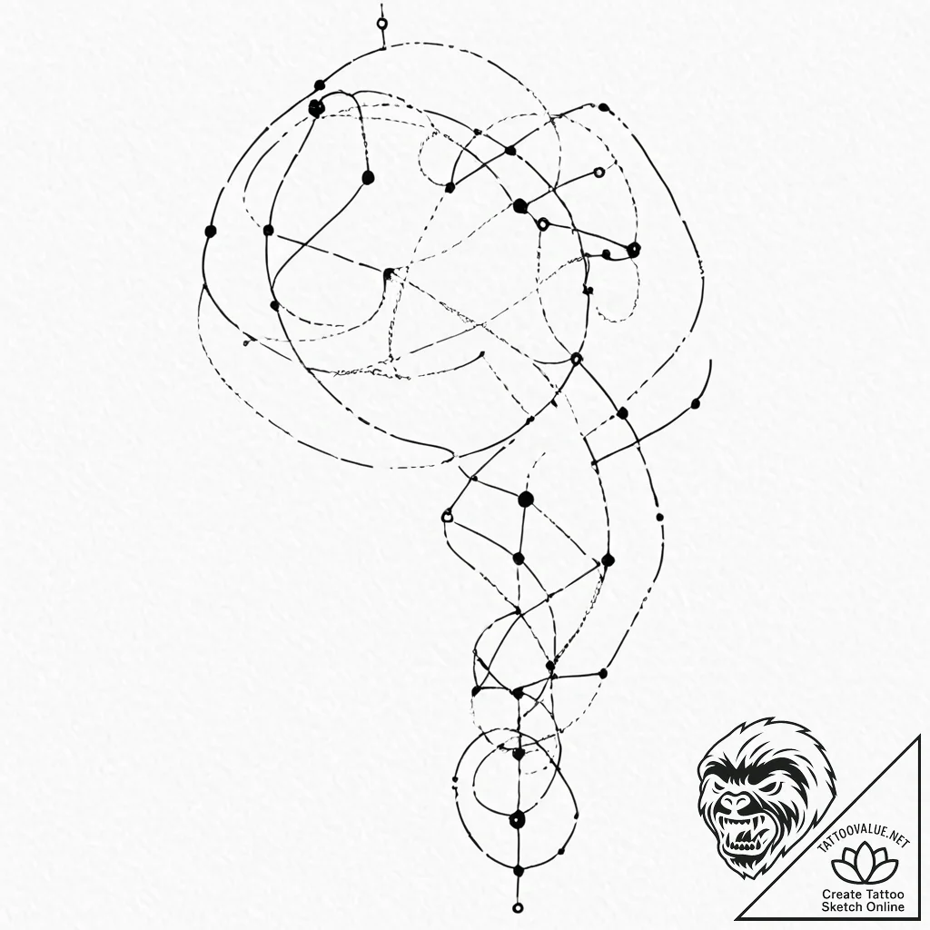 Tattoo design for a leg, a delicate pattern o... - tattoo sketch (№1751722512_0, 05.07.2025 13:35) — tattoovalue.net