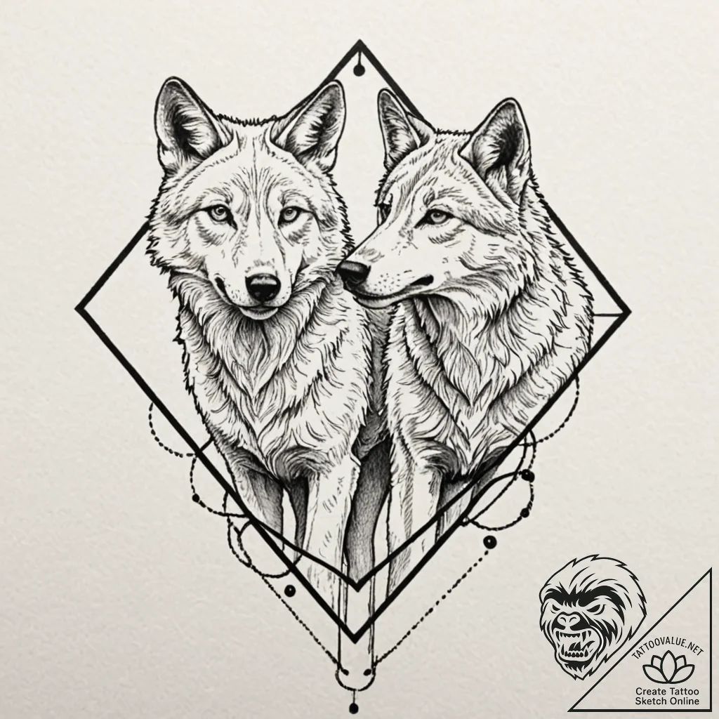 Tattoo design for two legs, on the left shin... - tattoo sketch (№1751722597_0, 05.07.2025 13:36) — tattoovalue.net