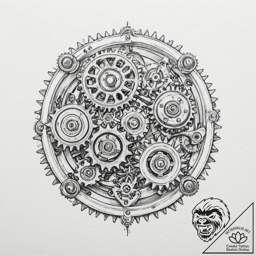 Tattoo design for shoulder, a complex interlo... - tattoo sketch (№1751722686_0, 05.07.2025 13:38) — tattoovalue.net