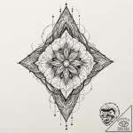Tattoo design for a leg, a pattern inspired b… – tattoo sketch (№1751723374_0, 05.07.2025 13:49) — tattoovalue.net