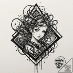 эстетика: символы цифровой эпохи, ретро-гейми… – tattoo sketch (№1751730574_0, 05.07.2025 15:49) — tattoovalue.net