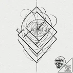 Tattoo design for shoulder, a geometric desig… – tattoo sketch (№1751730653_0, 05.07.2025 15:50) — tattoovalue.net