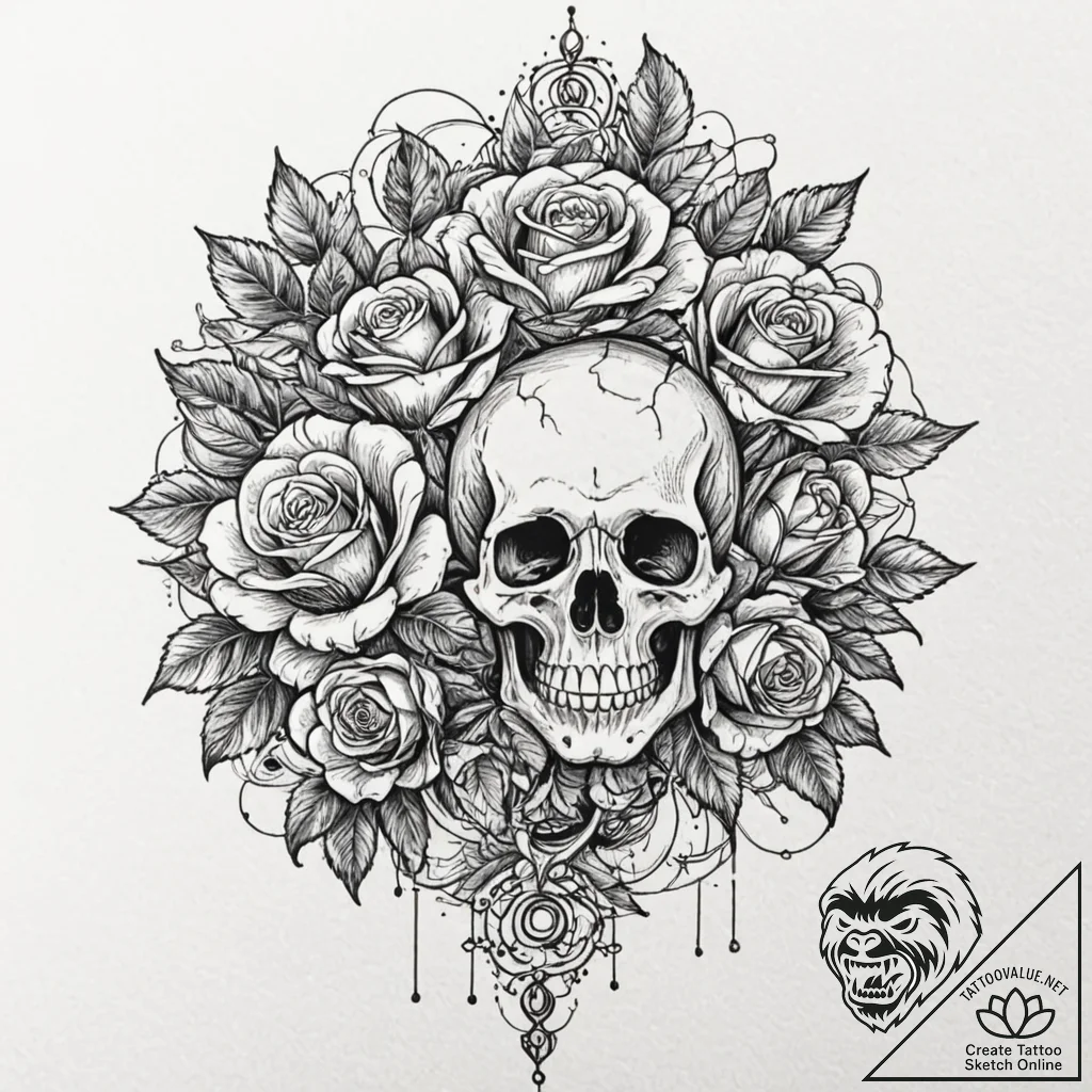 Tattoo design for an arm, a detailed drawing... - tattoo sketch (№1751731352_0, 05.07.2025 16:02) — tattoovalue.net