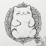Tattoo design for shoulder, a happy little sn… – tattoo sketch (№1751731442_0, 05.07.2025 16:04) — tattoovalue.net