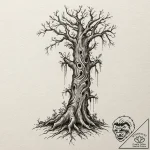 Tattoo design for a leg wrap, an ancient, gna… – tattoo sketch (№1751731618_0, 05.07.2025 16:06) — tattoovalue.net