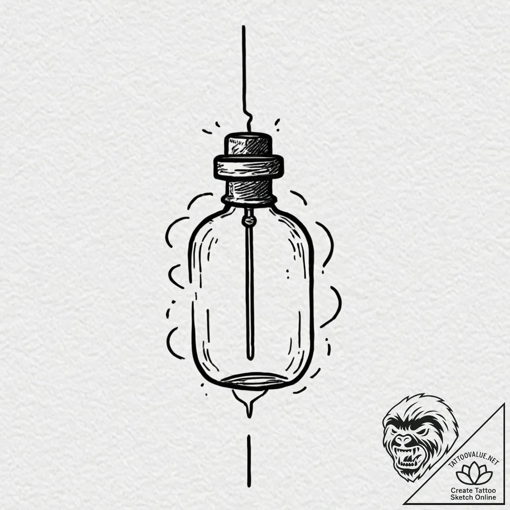 Tiny tattoo design, a small scribble, like a... - tattoo sketch (№1751732063_0, 05.07.2025 16:14) — tattoovalue.net
