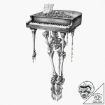 Tattoo design for a leg, the bones of the foo… – tattoo sketch (№1751732148_0, 05.07.2025 16:15) — tattoovalue.net