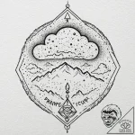Tiny tattoo design, a modern hieroglyph for “… – tattoo sketch (№1751732325_0, 05.07.2025 16:18) — tattoovalue.net