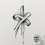 Tattoo design for a leg, abstract blackwork,… – tattoo sketch (№1751732695_0, 05.07.2025 16:24) — tattoovalue.net