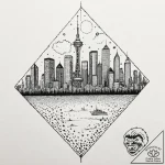 Tiny tattoo design, a key, but its teeth are… – tattoo sketch (№1751734440_0, 05.07.2025 16:54) — tattoovalue.net