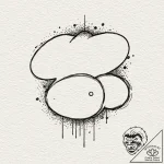 Tiny tattoo design, a speech bubble with thre… – tattoo sketch (№1751736385_0, 05.07.2025 17:26) — tattoovalue.net