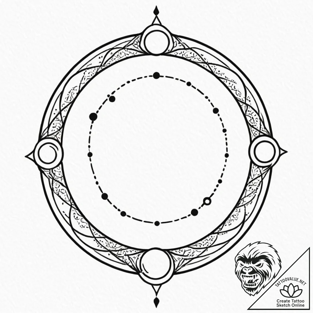 эстетика: использование круглой формы плеча д... - tattoo sketch (№1751736643_0, 05.07.2025 17:30) — tattoovalue.net