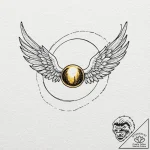 Tiny tattoo design, the golden snitch from ha… – tattoo sketch (№1751736731_0, 05.07.2025 17:32) — tattoovalue.net