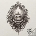 Tiny tattoo design, a key, but it is melting… – tattoo sketch (№1751736992_0, 05.07.2025 17:36) — tattoovalue.net