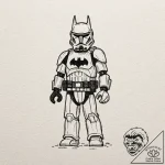 Tattoo design for shoulder, a lego minifigure… – tattoo sketch (№1751737079_0, 05.07.2025 17:37) — tattoovalue.net