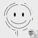 Tiny tattoo design, a glitchy, distorted smil… – tattoo sketch (№1751737165_0, 05.07.2025 17:39) — tattoovalue.net